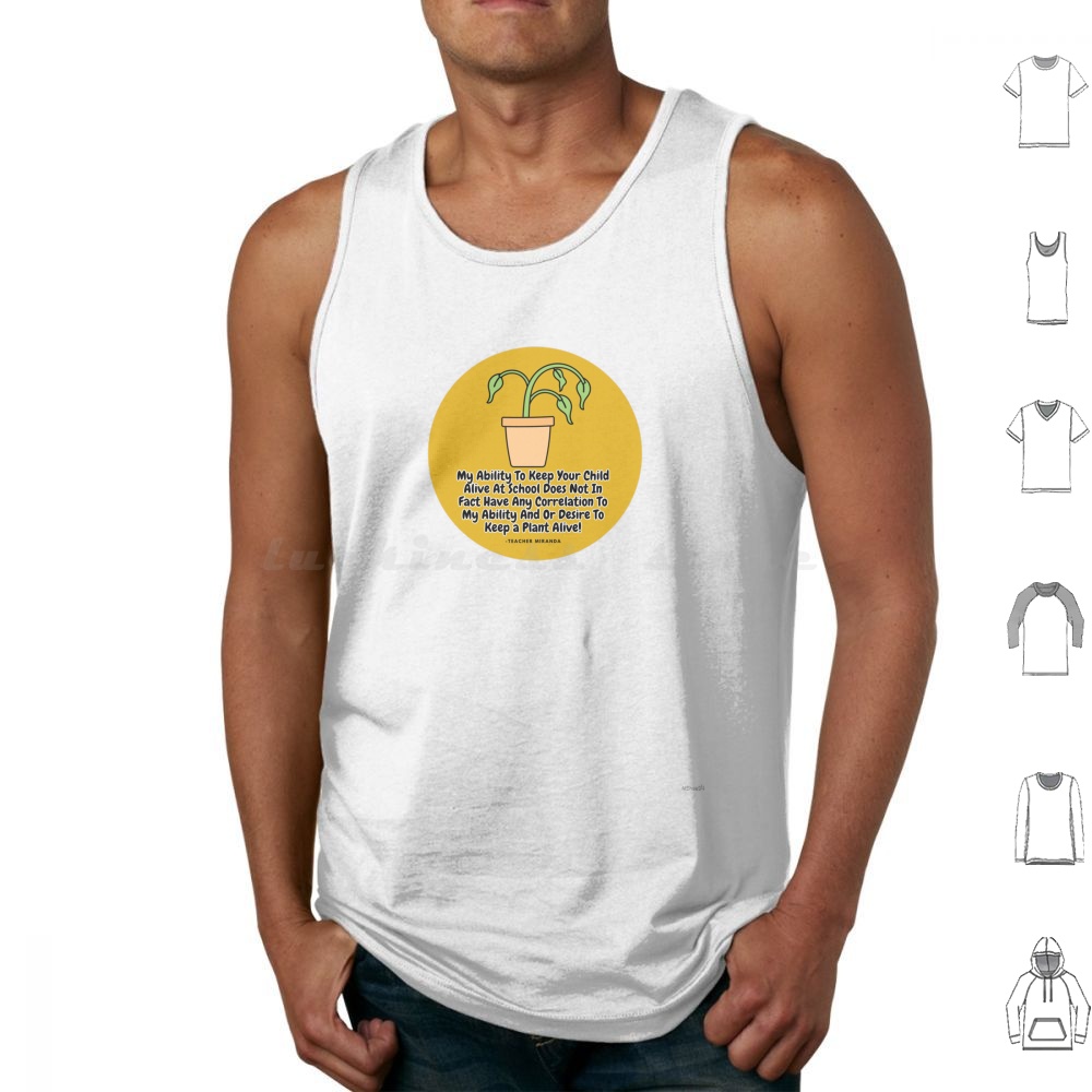 The Plant Parent - Tank Top Katun Cetak Motif Guru