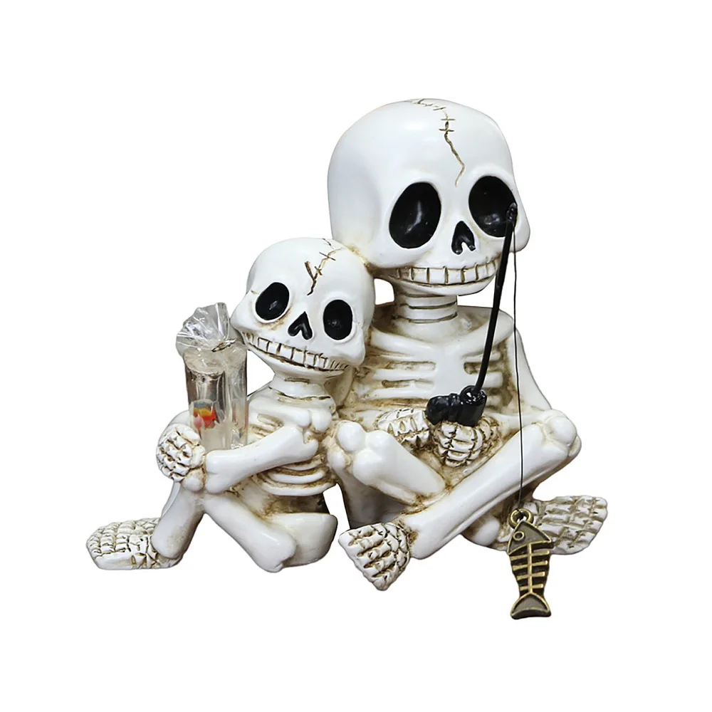The Plant Parent - Patung Tengkorak Orang Tua-Anak untuk Halloween,