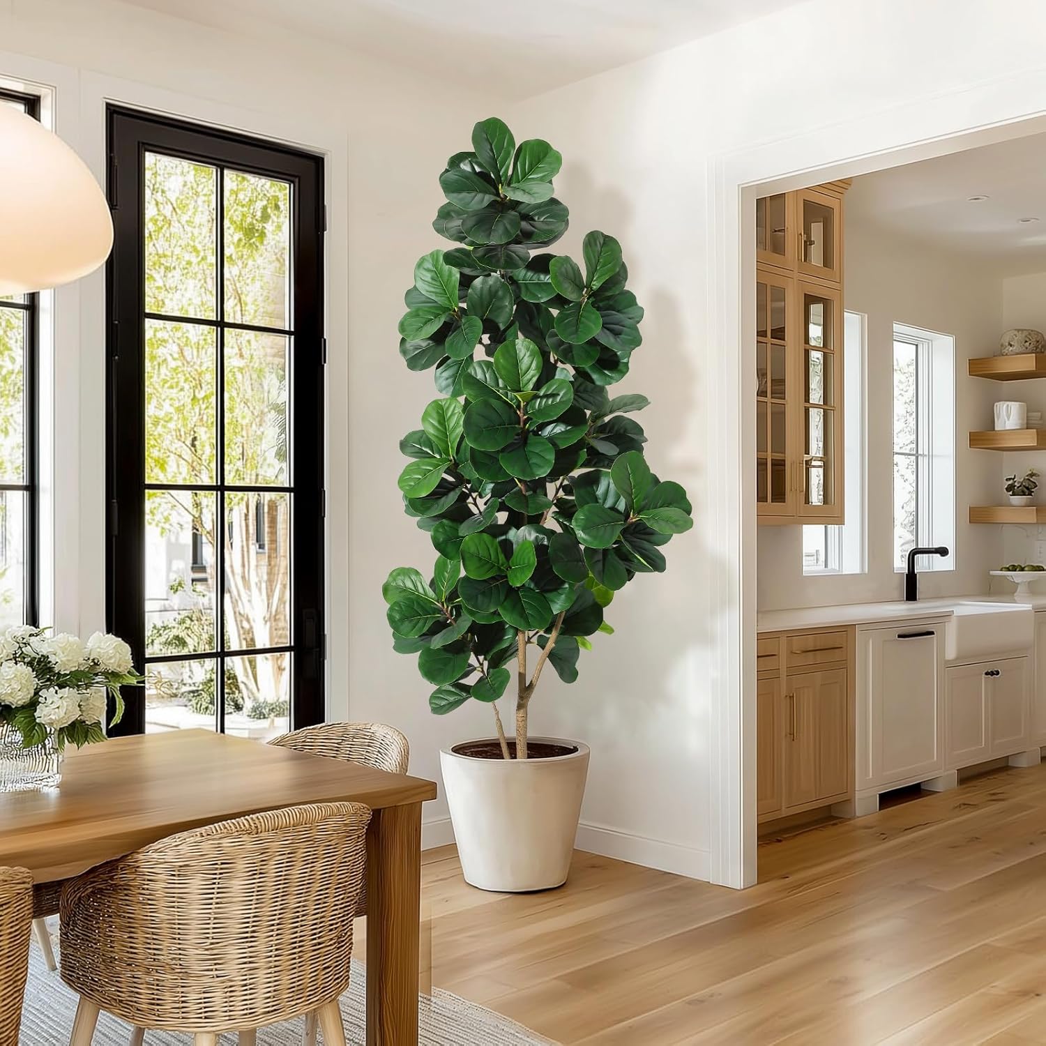 Fiddle Leaf Fig - Pohon Ficus Lyrata Buatan 4FT/5FT/6FT/7FT dengan