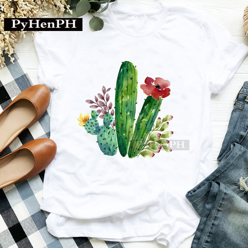 Kaos Wanita Motif Kaktus Lenga - The Plant Parent ulasan dan harga