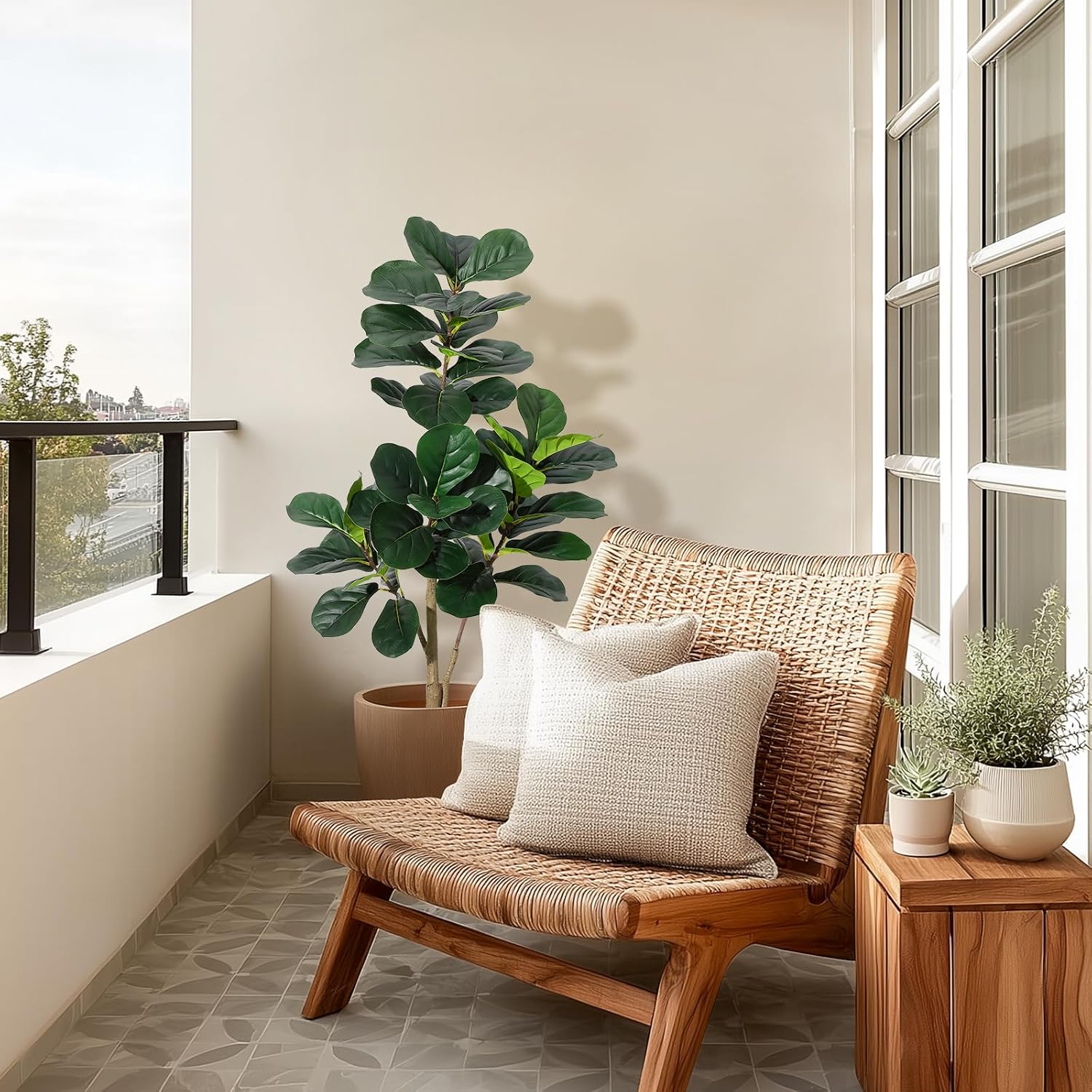 Pohon Ficus Lyrata Buatan Ting - Fiddle Leaf Fig ulasan dan harga